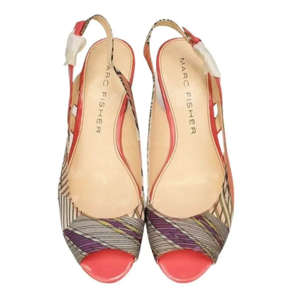 Marc Fisher Slingback Cork Wedges/Sandals NWOB